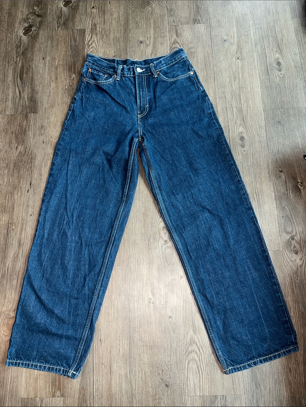 WEEKDAY 27X32 Relaxed Dark Denim